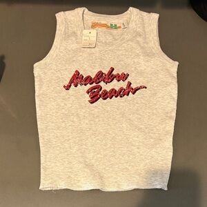 Vintage Havana Malibu Beach Kids Sleeveless Top - Gray size large/14